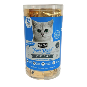 Kit Cat Purr Puree+ Joint Care Tuna/Chick Mixed Pack 32 Sachets