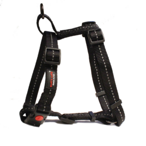 Dog's Life Reflective Supersoft Webbing H Harness - Black