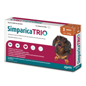 Simparica 5.1kg - 10kg x Trio Pack caramel