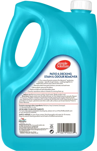 Simple Solution - Patio & Decking Stain & Odour Remover 4L - Image 2