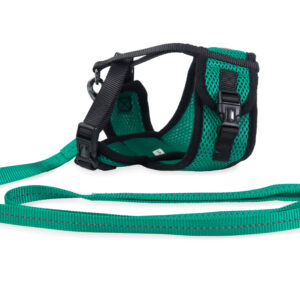 Mini Soft Harness for Cats with Velcro Ultramarine Green
